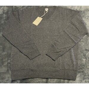 XL Cashmeren Men's Premium Wool V-Neck Classic Pullover Sweater CITY SMOKE